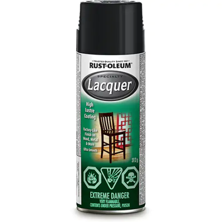 Lacquer Spray Paint Gloss Black 312g