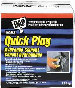 Dap Quick Plug Hydraulic and Anchoring Cement Grey 1.25 kg