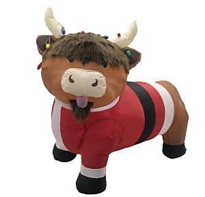 Christmas Inflatable Highlander Cow